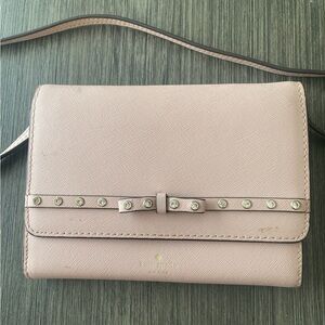 Kate Spade Light Pink Crossbody Bag with Studs Needs Cleaning